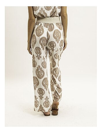 Pantalone fluido con motivi EMILINE