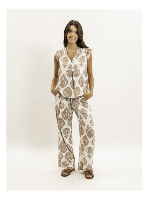 Pantalone fluido con motivi EMILINE - Kiabi