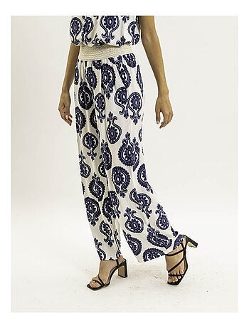 Pantalone fluido con motivi EMILINE