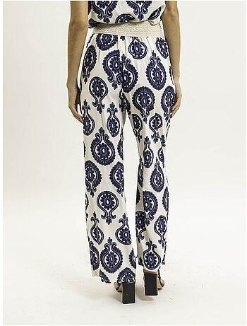 Pantalone fluido con motivi EMILINE
