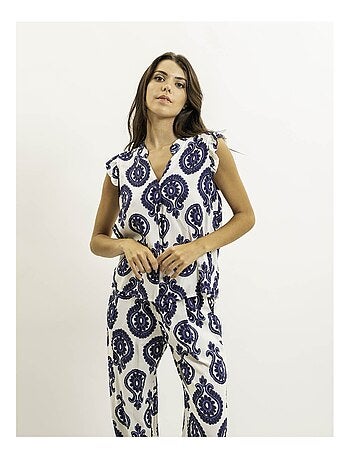 Pantalone fluido con motivi EMILINE