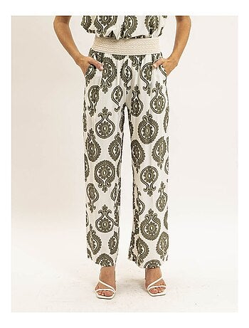 Pantalone fluido con motivi EMILINE