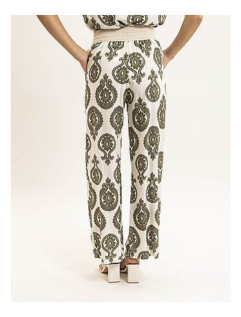 Pantalone fluido con motivi EMILINE