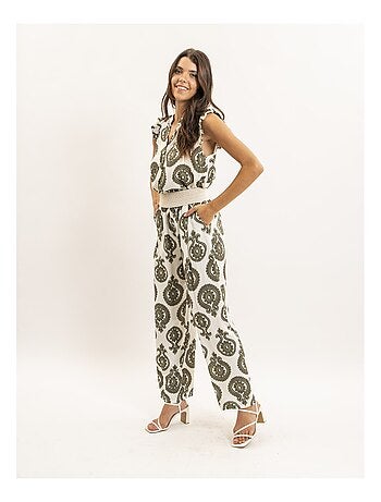 Pantalone fluido con motivi EMILINE