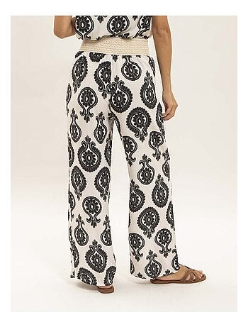 Pantalone fluido con motivi EMILINE