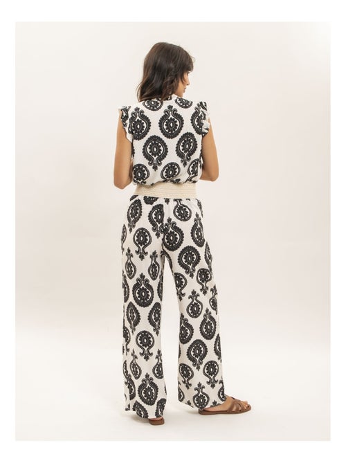 Pantalone fluido con motivi EMILINE - Kiabi