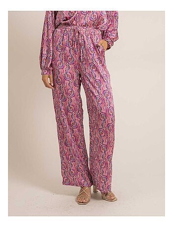 Pantalone fluido con motivi EMOVE