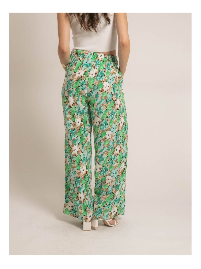 Pantalone fluido con motivi ENISTA Verde - Kiabi