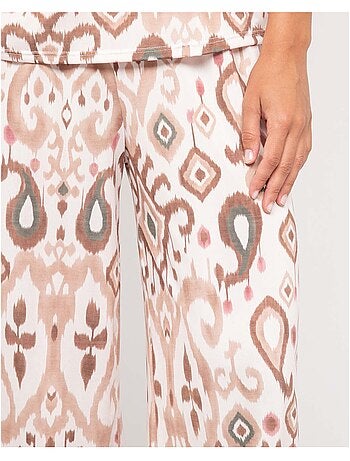Pantalone fluido con motivi ENOLIA