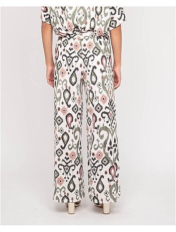 Pantalone fluido con motivi ENOLIA
