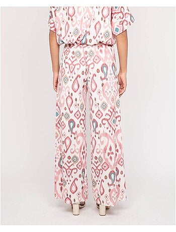 Pantalone fluido con motivi ENOLIA