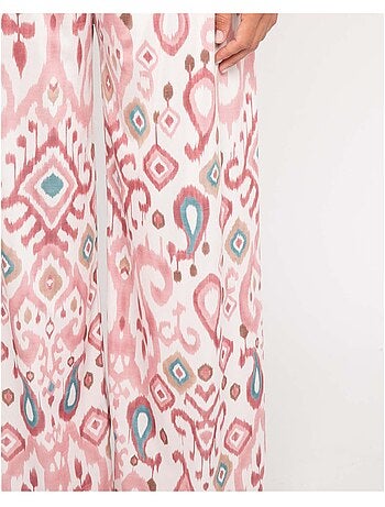 Pantalone fluido con motivi ENOLIA