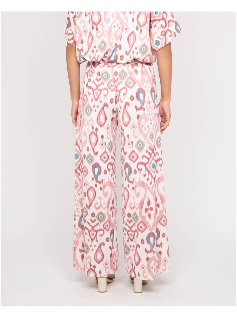 Pantalone fluido con motivi ENOLIA Rosa - Kiabi