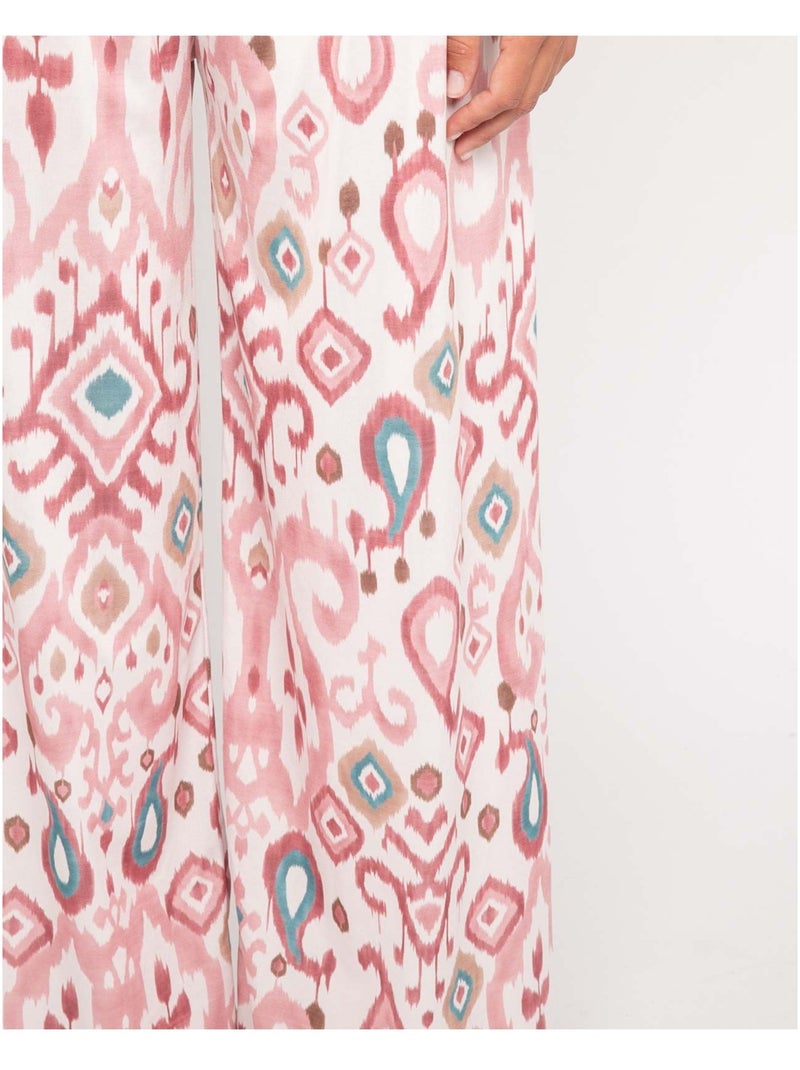 Pantalone fluido con motivi ENOLIA Rosa - Kiabi