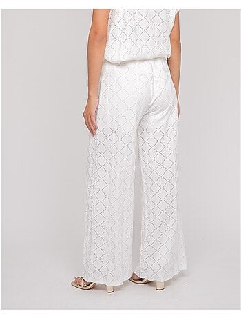 Pantalone fluido con motivi ESUNA