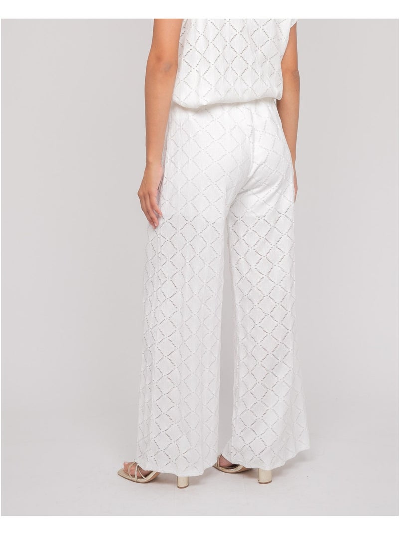 Pantalone fluido con motivi ESUNA Bianco - Kiabi