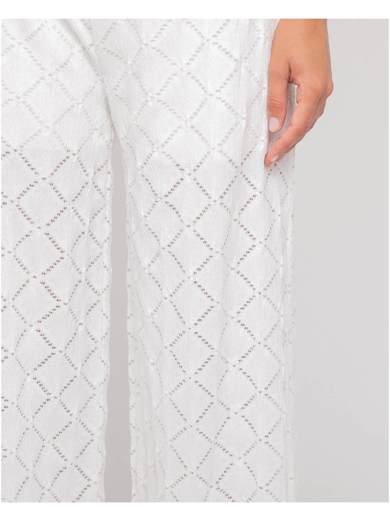 Pantalone fluido con motivi ESUNA Bianco - Kiabi