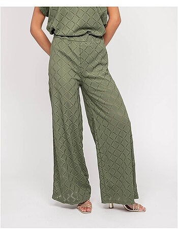 Pantalone fluido con motivi ESUNA
