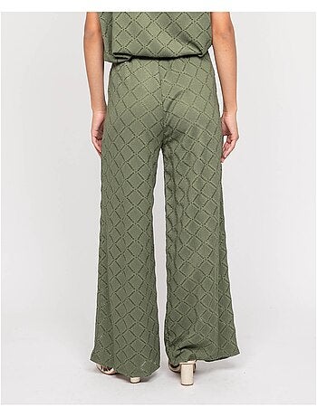 Pantalone fluido con motivi ESUNA