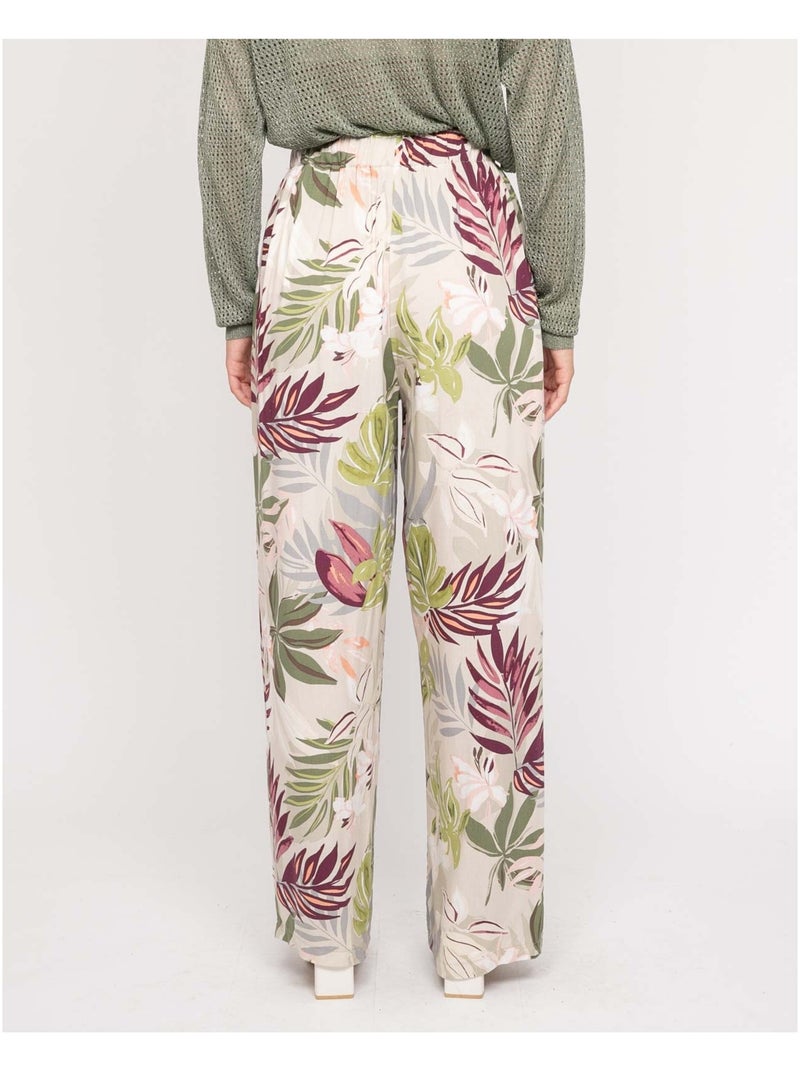 Pantalone fluido con motivi ETIANA Beige - Kiabi