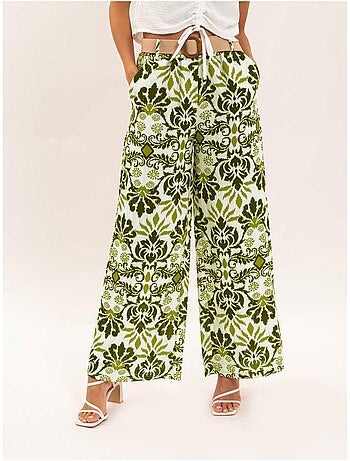 Pantalone fluido con motivi ETOBIA