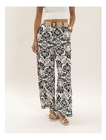 Pantalone fluido con motivi ETOBIA
