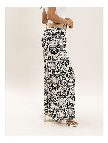 Pantalone fluido con motivi ETOBIA