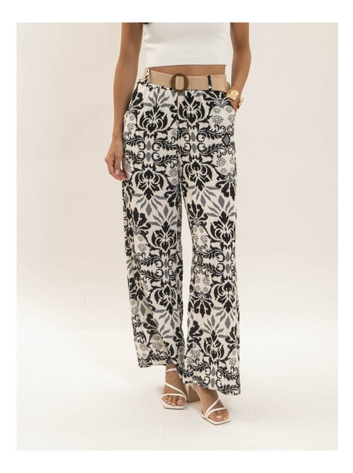 Pantalone fluido con motivi ETOBIA - Kiabi Pantalone fluido con motivi ETOBIA - Kiabi