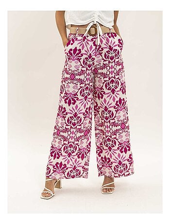 Pantalone fluido con motivi ETOBIA