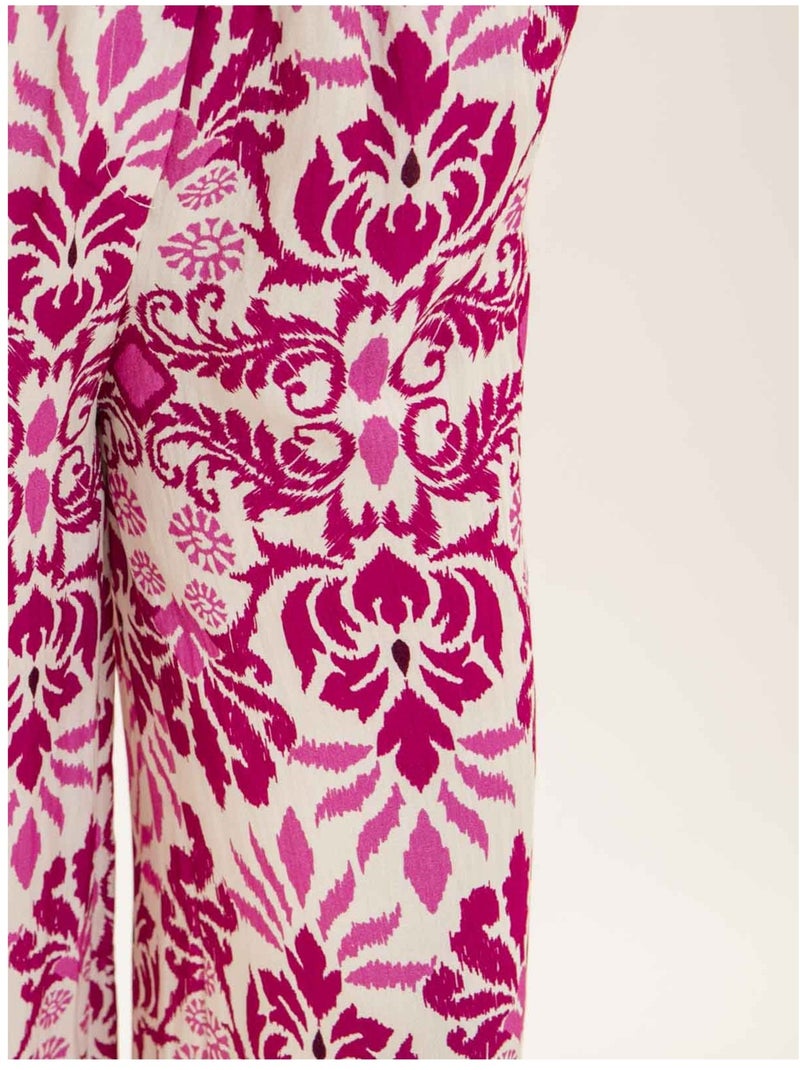 Pantalone fluido con motivi ETOBIA Rosa fucsia - Kiabi