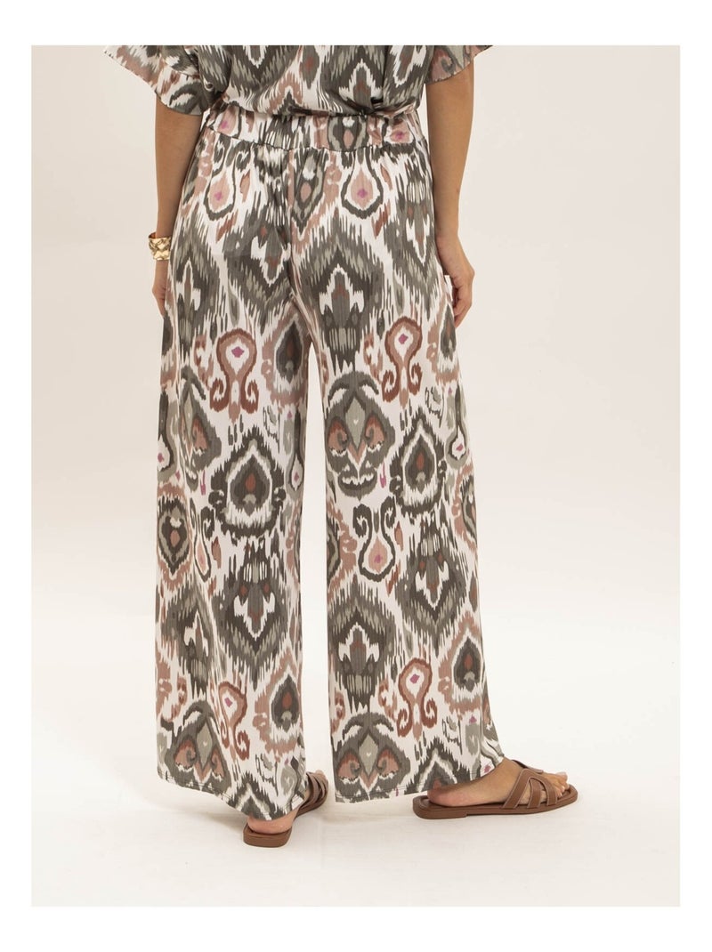 Pantalone fluido con motivi ETONIA Cachi - Kiabi