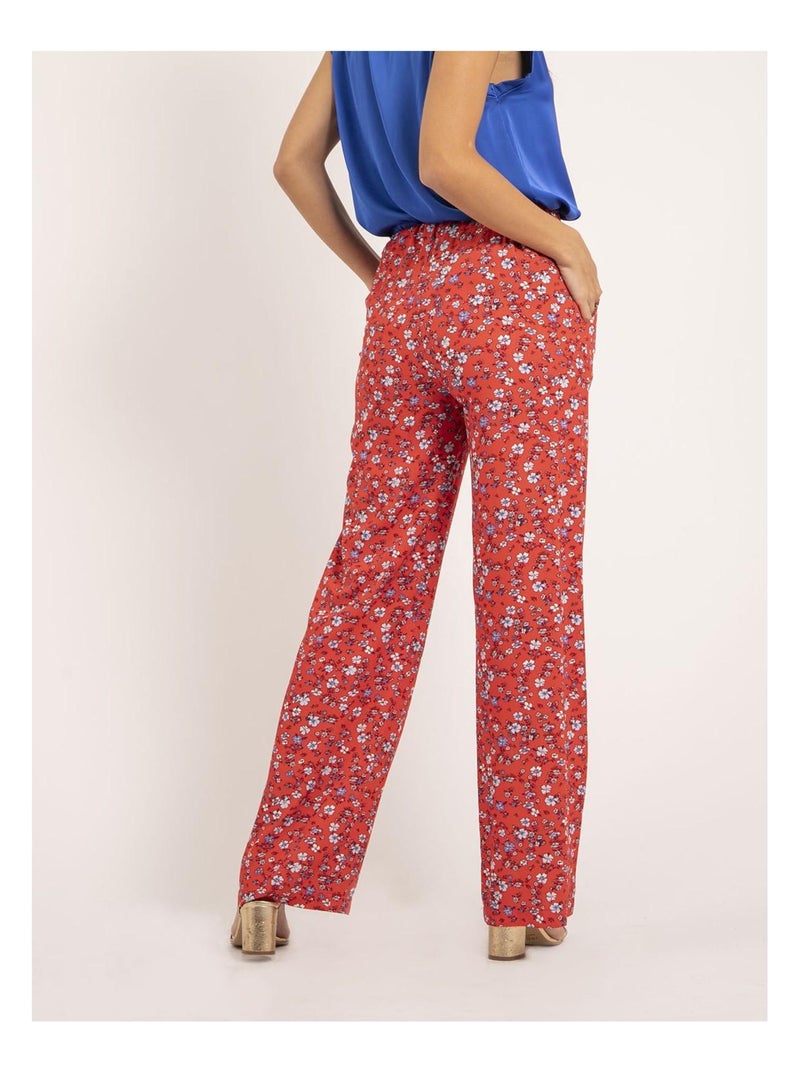 Pantalone fluido con motivi EUXANE Rosso - Kiabi