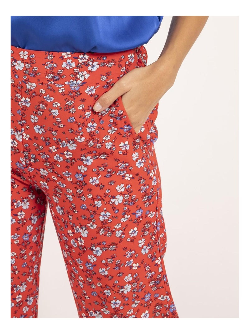 Pantalone fluido con motivi EUXANE Rosso - Kiabi