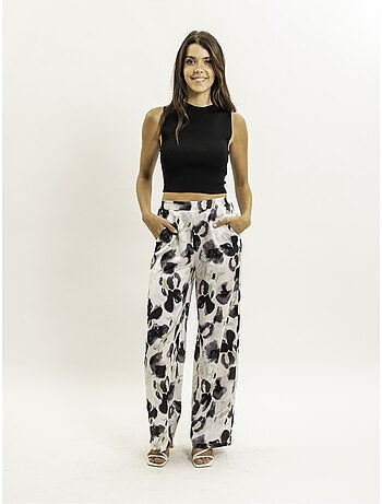 Pantalone fluido con motivi EZINA