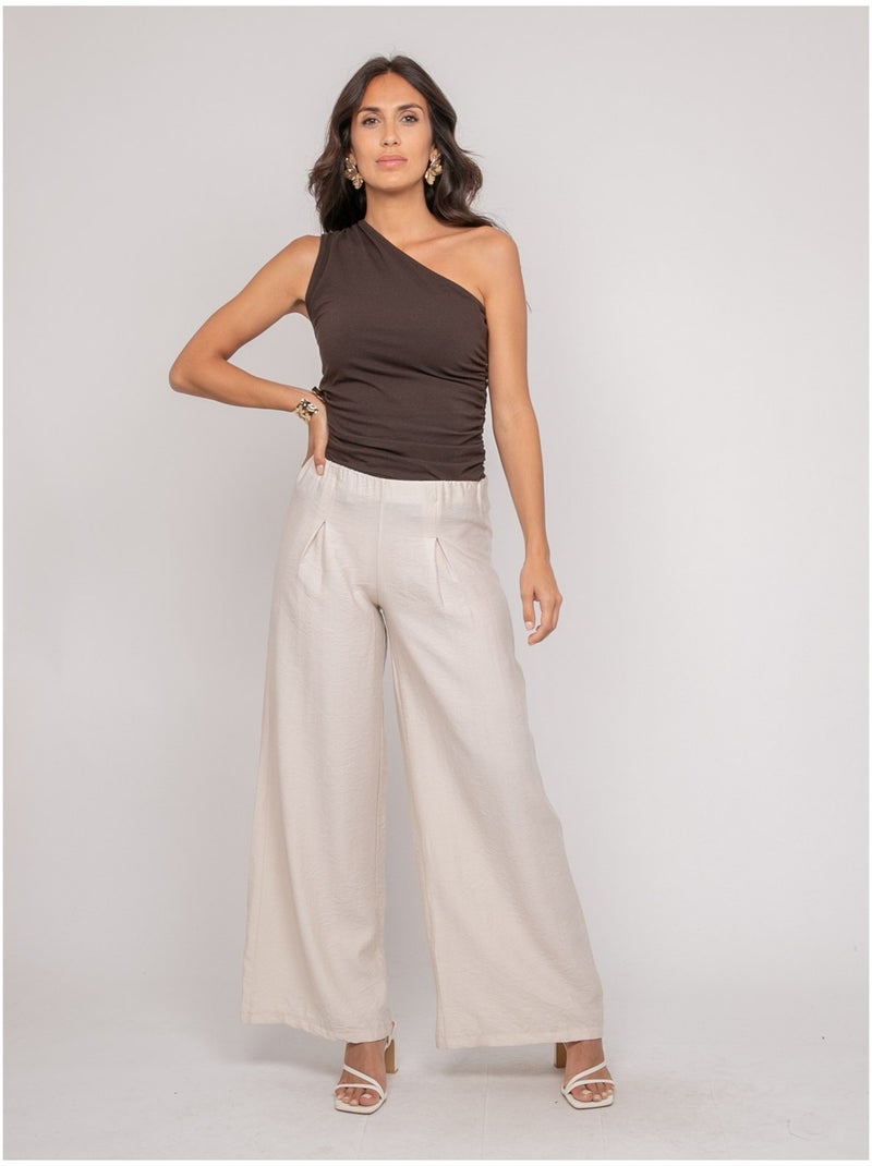 Pantalone fluido EJORDIE Ecru - Kiabi