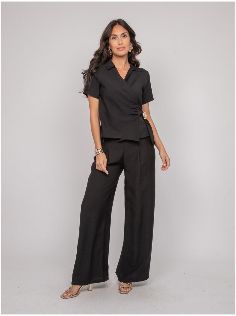 Pantalone fluido EJORDIE Nero - Kiabi