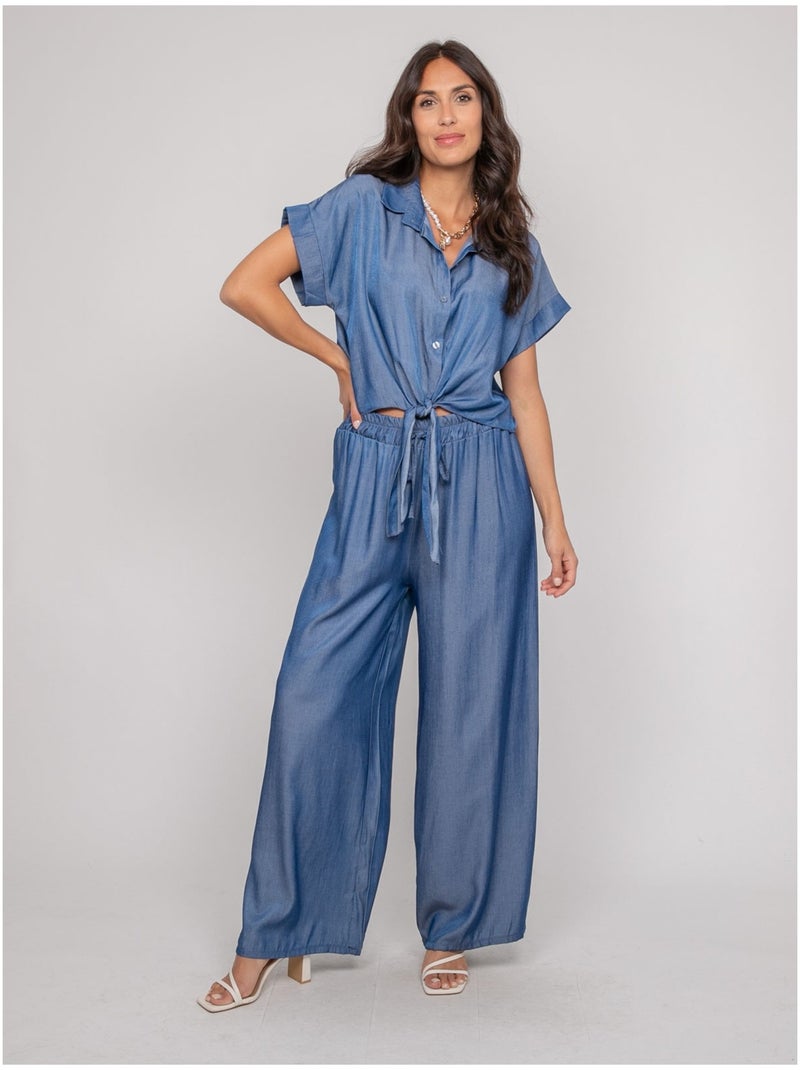 Pantalone fluido EMONA Blu - Kiabi