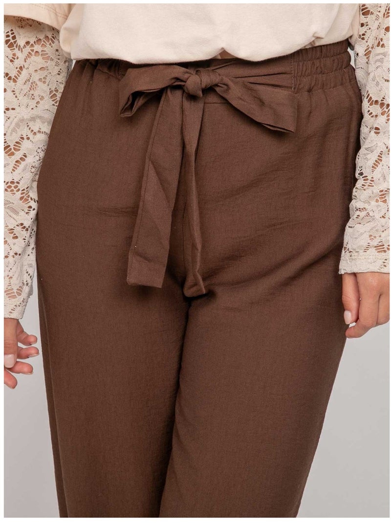 Pantalone fluido EMROSE Marrone - Kiabi
