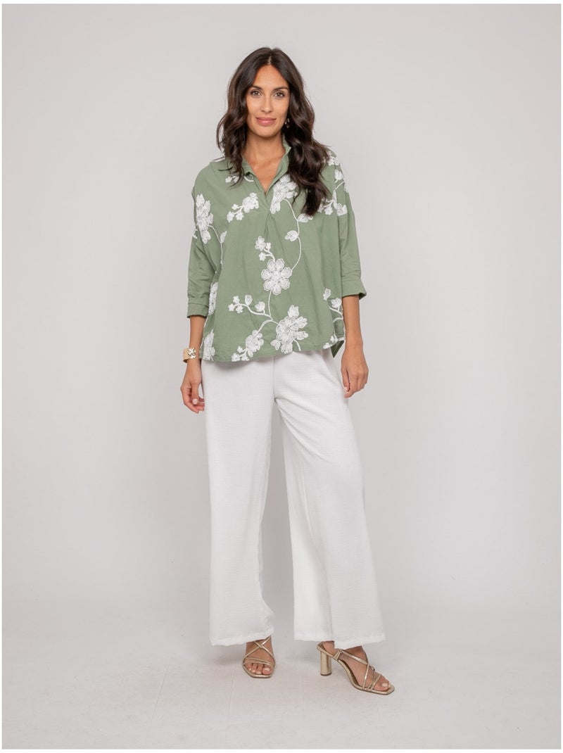 Pantalone fluido ERELL Bianco - Kiabi