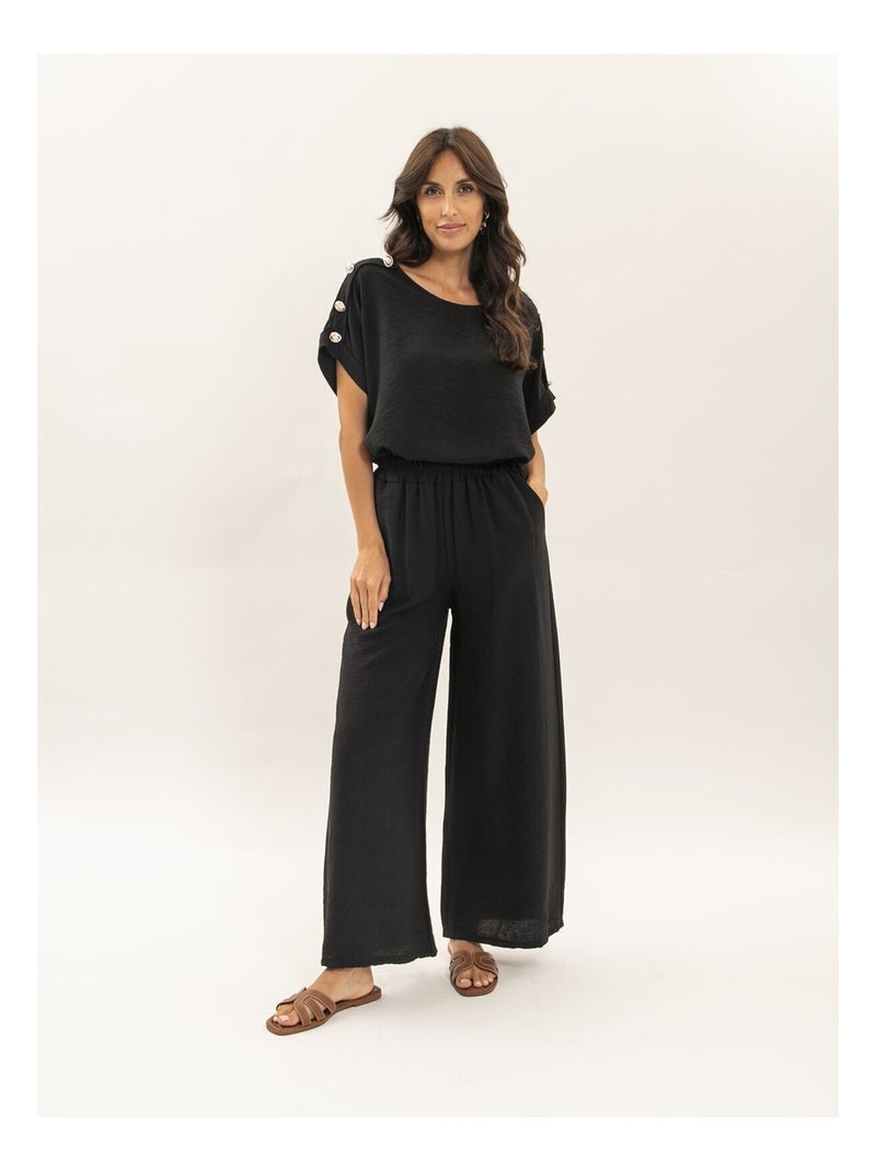 Pantalone fluido ETALIA Nero - Kiabi