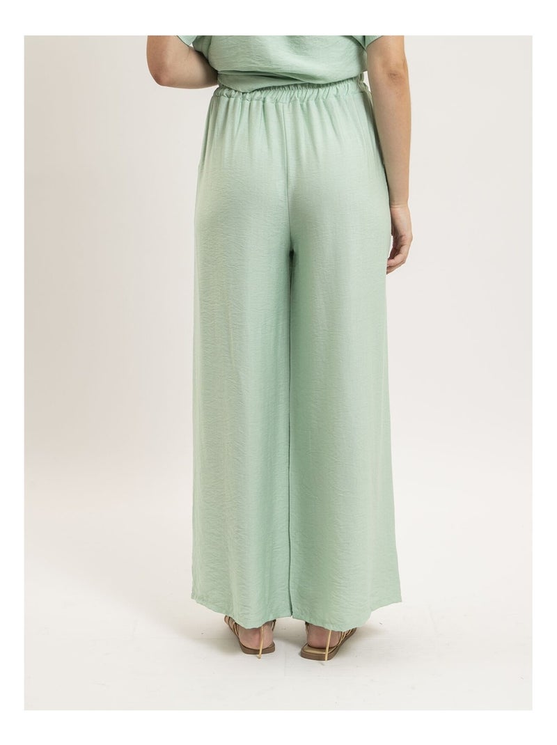 Pantalone fluido ETALIA Verde pistacchio - Kiabi