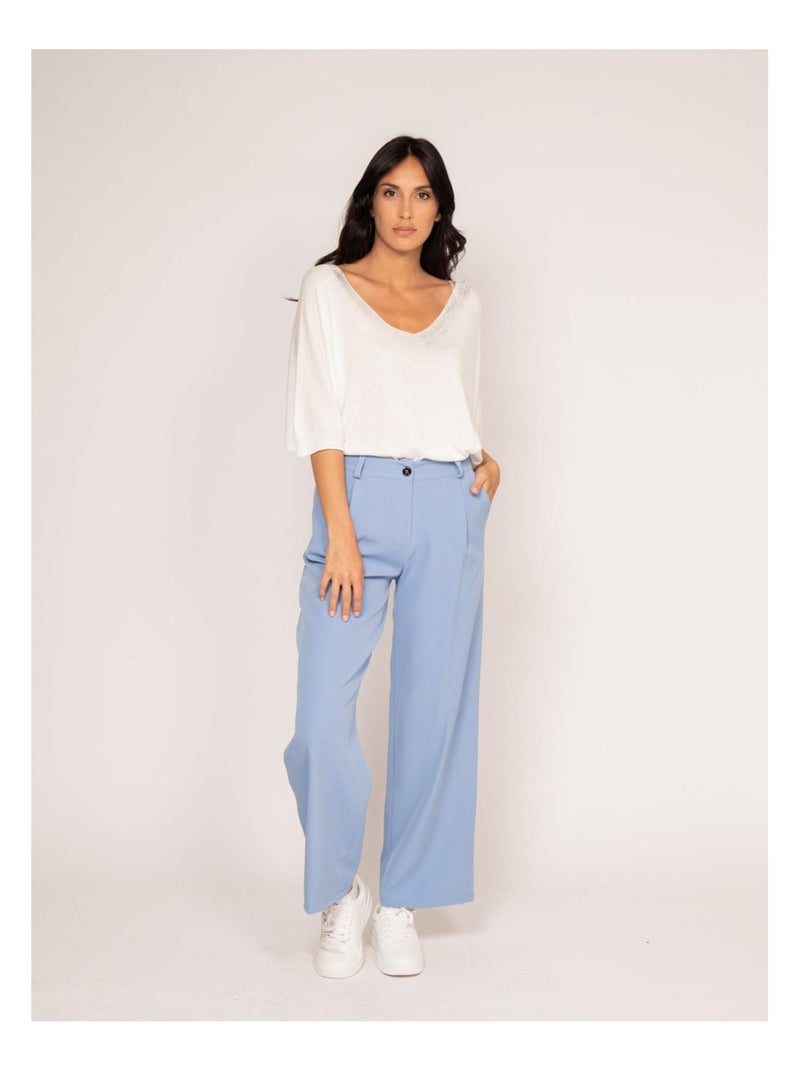 Pantalone fluido EVAN Blu cielo - Kiabi