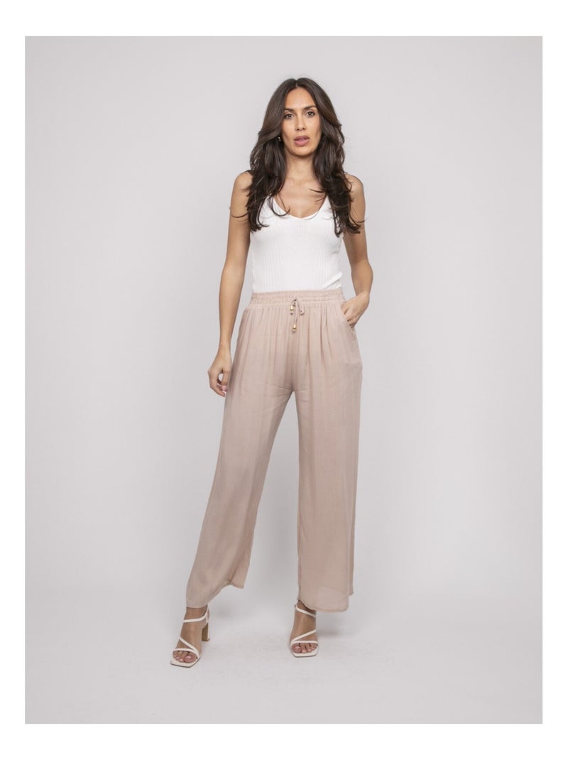 Pantalone fluido evelyne Beige - Kiabi