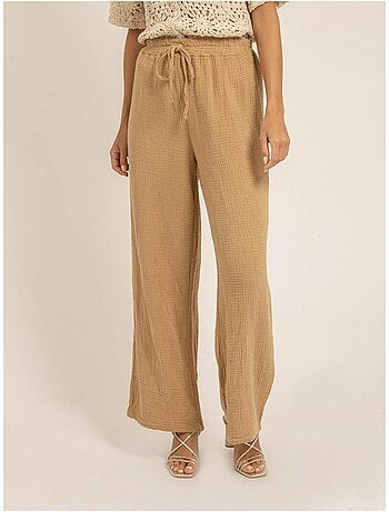 Pantalone fluido gaze de coton EBERTINE