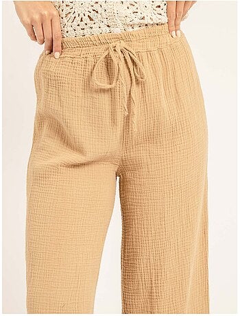 Pantalone fluido gaze de coton EBERTINE