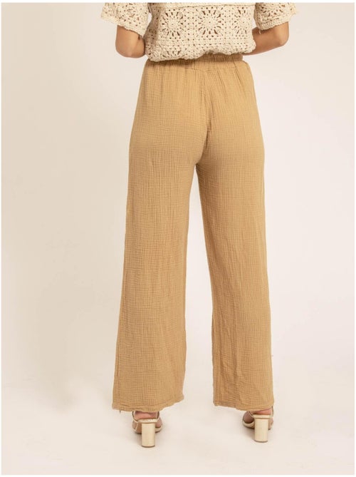 Pantalone fluido gaze de coton EBERTINE - Kiabi