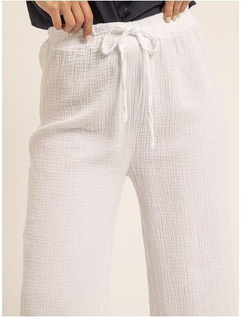 Pantalone fluido gaze de coton EBERTINE