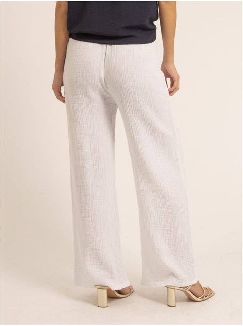 Pantalone fluido gaze de coton EBERTINE - Kiabi