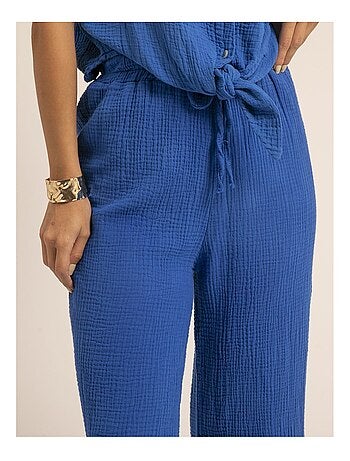 Pantalone fluido gaze de coton EBERTINE