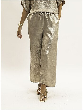 Pantalone fluido metallizzato EDWINA
